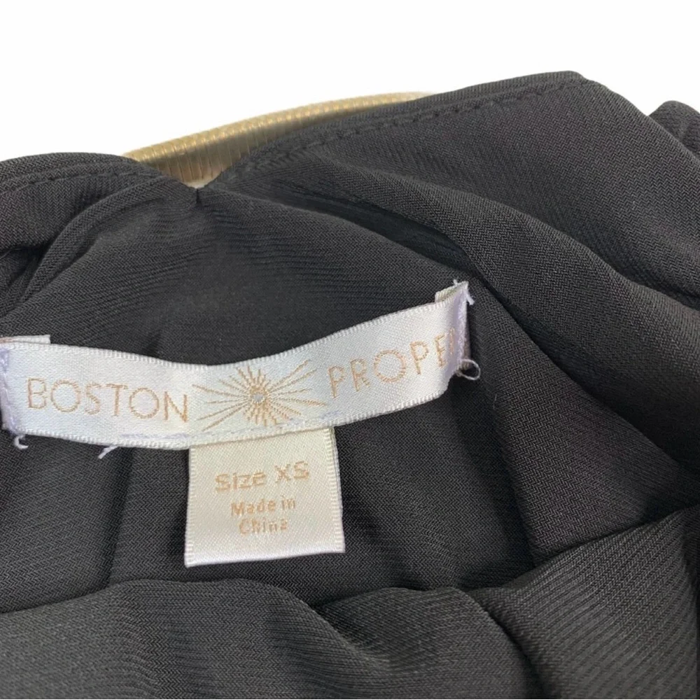 Boston Proper High Neck Cold Shoulder Dress Little Black Dress Size XS to small - Picture 4 of 7